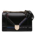 Miniatyrbilde 1 av 10: Pre-owned Dior Medium Calfskin Crystal Embroidered Diorama Flap Black