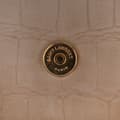 Miniatyrbild 8 av 10: Pre-owned Saint Laurent Small Croc Embossed Nubuck Monogram Kate Crossbody Brown