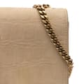 Miniatyrbild 9 av 10: Pre-owned Saint Laurent Small Croc Embossed Nubuck Monogram Kate Crossbody Brown