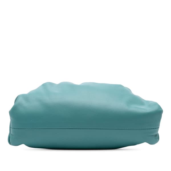 Pre-owned Bottega Veneta Lambskin The Mini Pouch Blue