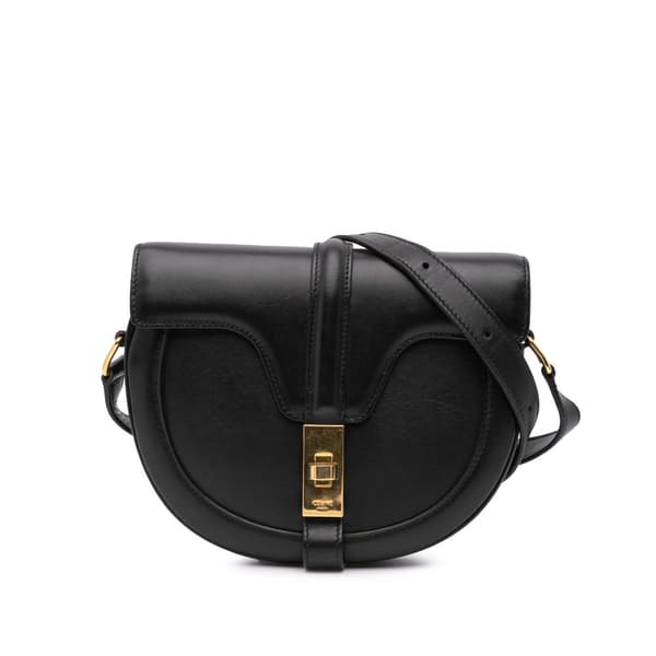 Pre-owned Celine Small Calfskin Besace 16 Crossbody Black