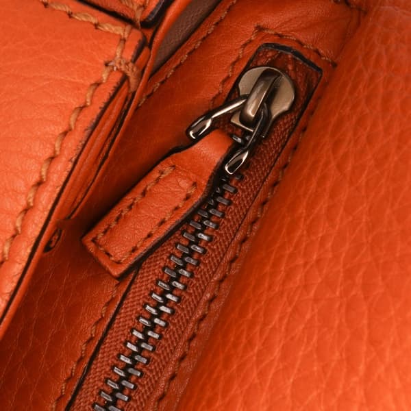 Pre-owned Gucci Small Leather Bamboo Nouveau Fringe Crossbody Orange