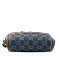 Miniatyrbild 3 av 10: Pre-owned Gucci Mini GG Denim Ophidia Crossbody Blue