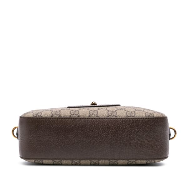 Pre-owned Gucci GG Supreme Web Neo Vintage Crossbody Brown