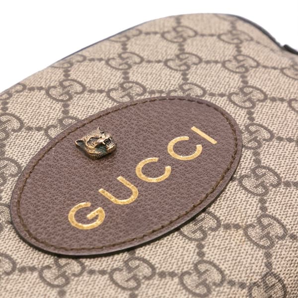 Pre-owned Gucci GG Supreme Web Neo Vintage Crossbody Brown