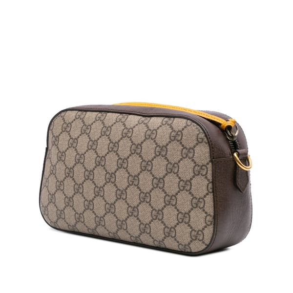 Pre-owned Gucci GG Supreme Web Neo Vintage Crossbody Brown