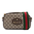 Miniatyrbild 1 av 8: Pre-owned Gucci GG Supreme Web Neo Vintage Crossbody Brown