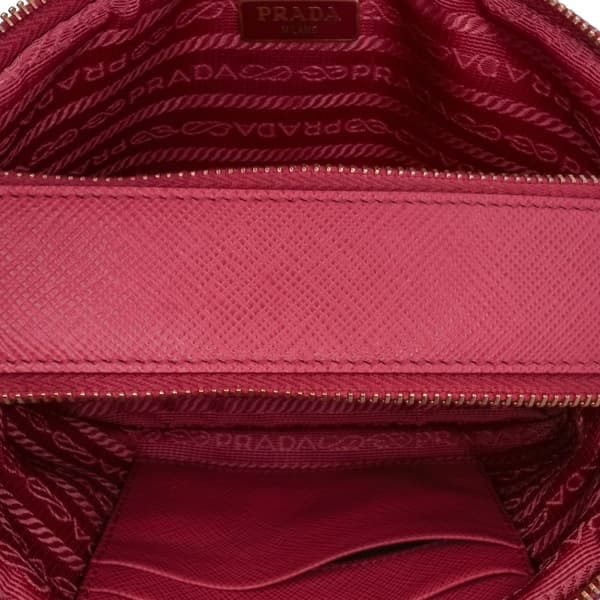 Pre-owned Prada Mini Saffiano Camera Bag Pink