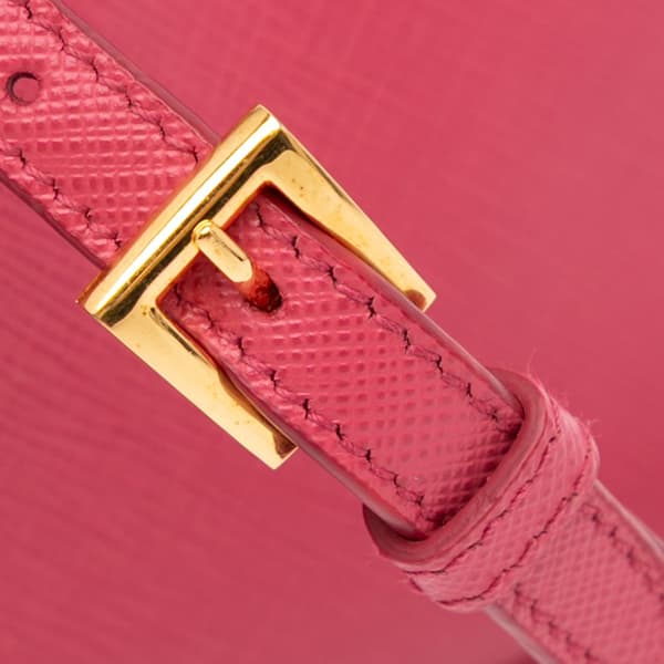 Pre-owned Prada Mini Saffiano Camera Bag Pink