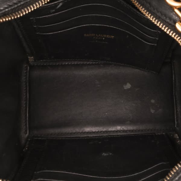Pre-owned Saint Laurent Toy Leather Monogram Cabas Black