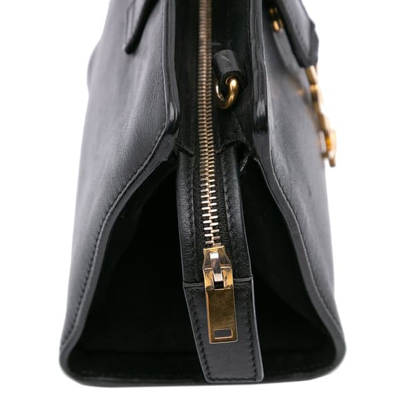 Pre-owned Saint Laurent Toy Leather Monogram Cabas Black