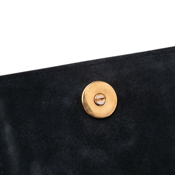Pre-owned Dior Studded Denim Vertical Diorama Crossbody Gray