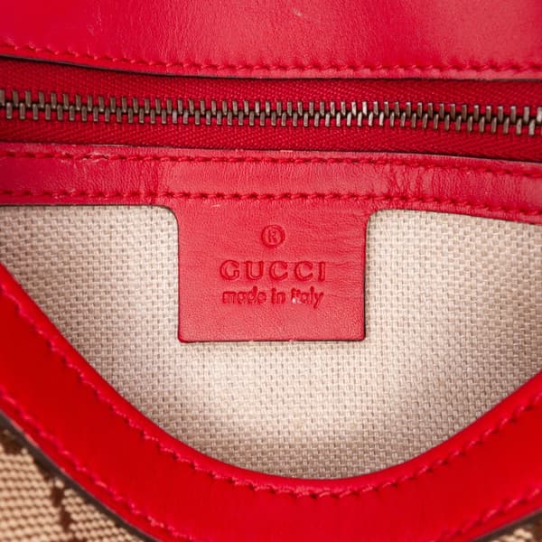 Pre-owned Gucci Medium GG Canvas Lady Web Crossbody Brown