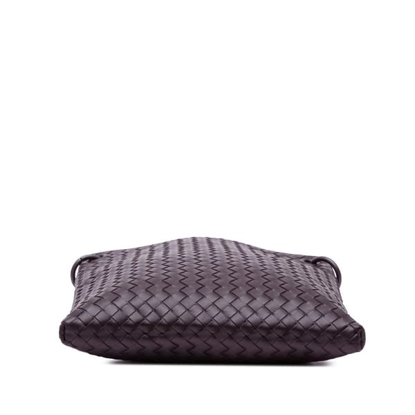 Pre-owned Bottega Veneta Nappa Intrecciato Crossbody Brown