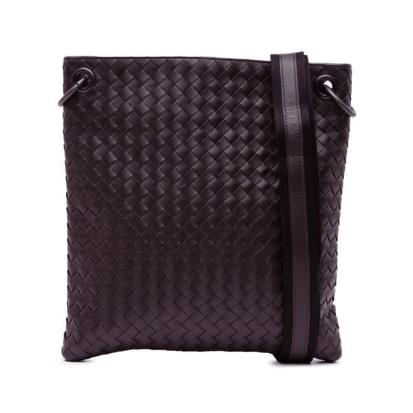 Pre-owned Bottega Veneta Nappa Intrecciato Crossbody Brown