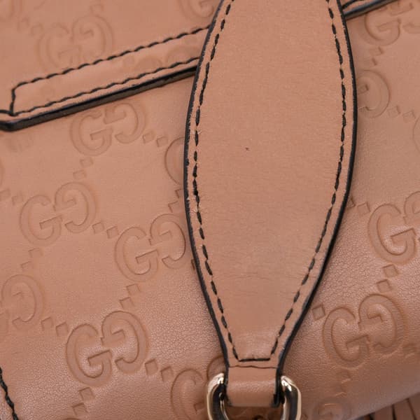 Pre-owned Gucci Mini Guccissima Emily Crossbody Brown