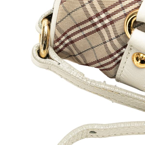 Pre-owned Burberry Nova Check Canvas Crossbody Brown