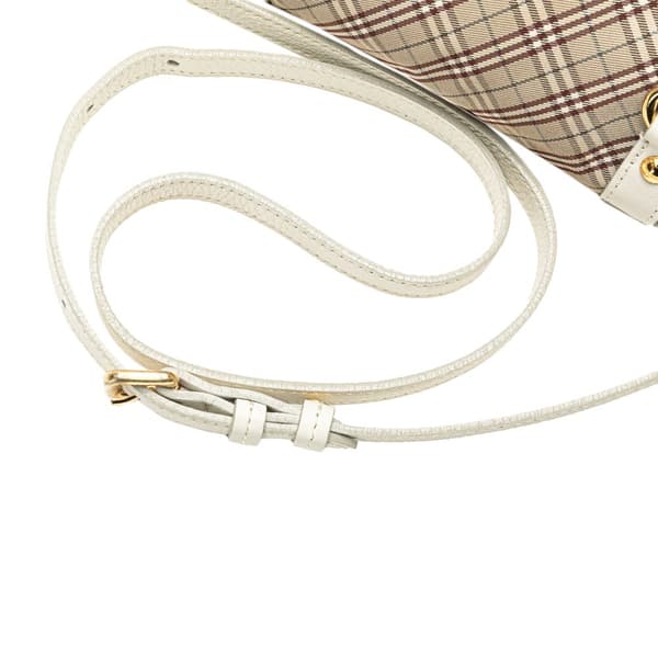 Pre-owned Burberry Nova Check Canvas Crossbody Brown