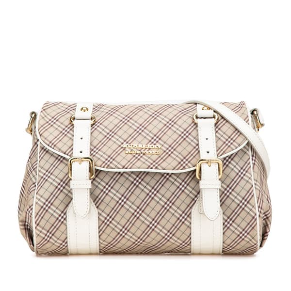 Pre-owned Burberry Nova Check Canvas Crossbody Brown
