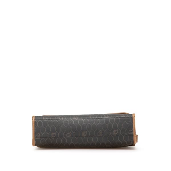 Pre-owned Dior Honeycomb Coated Canvas Crossbody Black