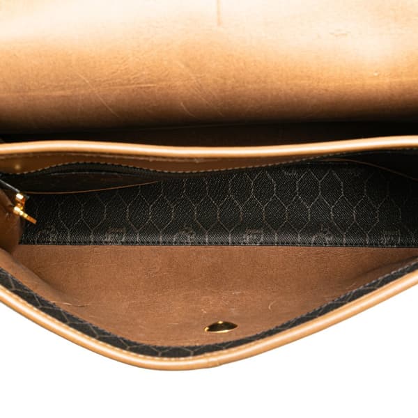 Pre-owned Dior Honeycomb Coated Canvas Crossbody Black