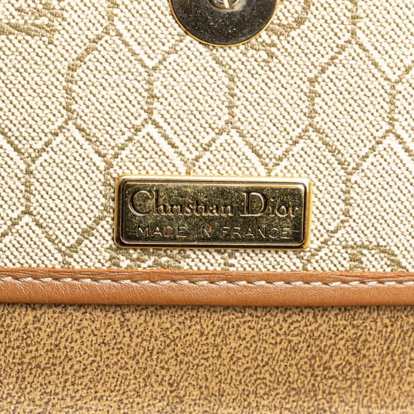 Pre-owned Dior Honeycomb Coated Canvas Crossbody Black