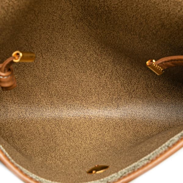 Pre-owned Dior Honeycomb Coated Canvas Crossbody Brown