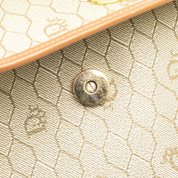 Pre-owned Dior Honeycomb Coated Canvas Crossbody Brown