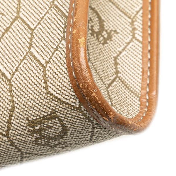 Pre-owned Dior Honeycomb Coated Canvas Crossbody Brown