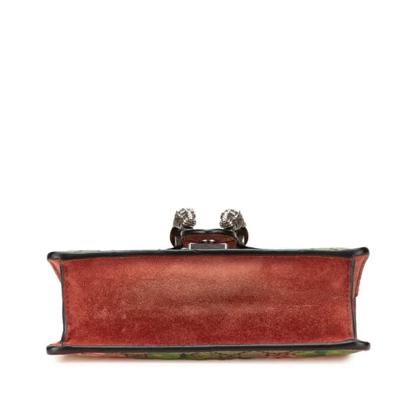 Pre-owned Gucci Mini GG Supreme Blooms Dionysus Crossbody Brown
