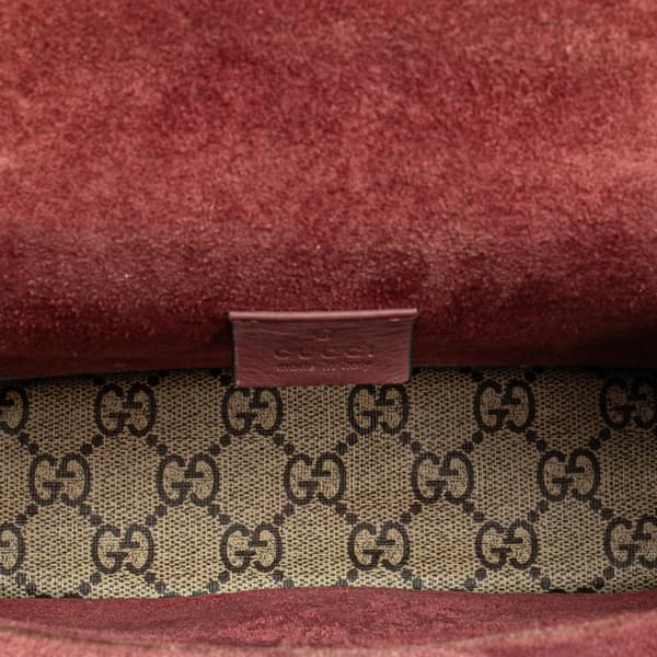 Pre-owned Gucci Mini GG Supreme Blooms Dionysus Crossbody Brown