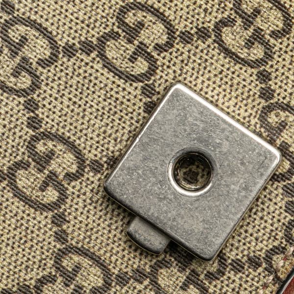 Pre-owned Gucci Mini GG Supreme Blooms Dionysus Crossbody Brown
