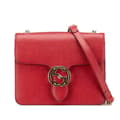 Miniatyrbild 1 av 9: Pre-owned Gucci Small Dollar Calfskin Interlocking G Crossbody Red
