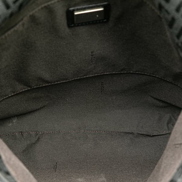 Pre-owned Fendi Zucchino Canvas Crossbody Black