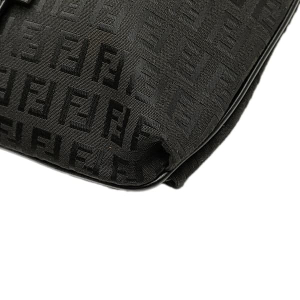 Pre-owned Fendi Zucchino Canvas Crossbody Black
