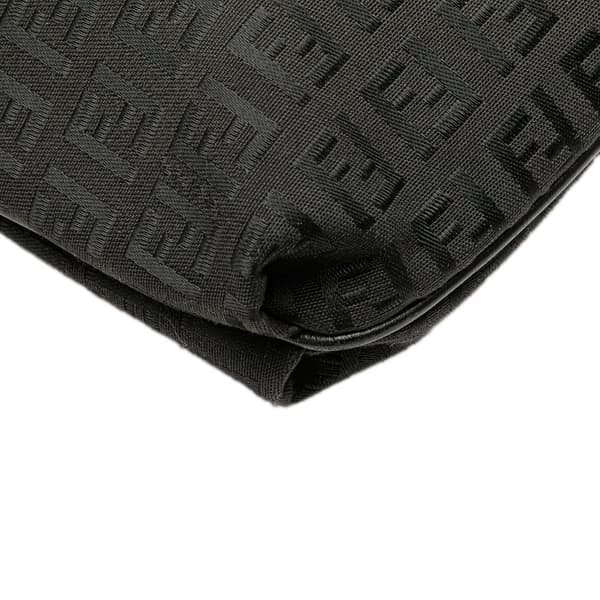 Pre-owned Fendi Zucchino Canvas Crossbody Black