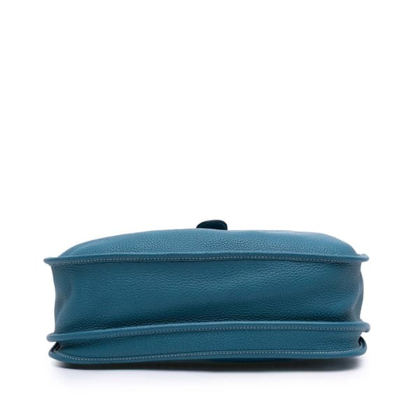 Pre-owned Hermès Clemence Evelyne III 33 Blue