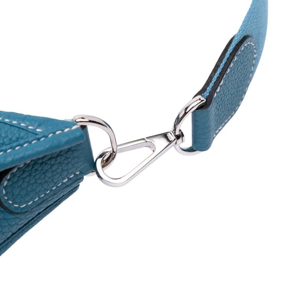Pre-owned Hermès Clemence Evelyne III 33 Blue