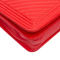 Pikkukuva 9 / 10: Pre-owned Chanel Chevron Calfskin Boy Wallet On Chain Red