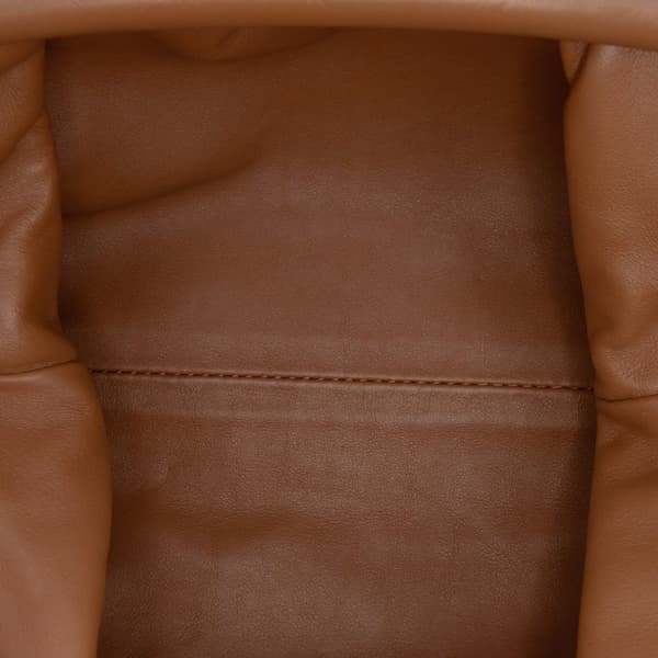 Pre-owned Bottega Veneta Lambskin The Mini Pouch Brown