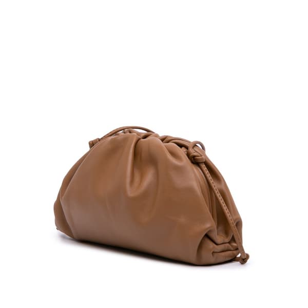 Pre-owned Bottega Veneta Lambskin The Mini Pouch Brown