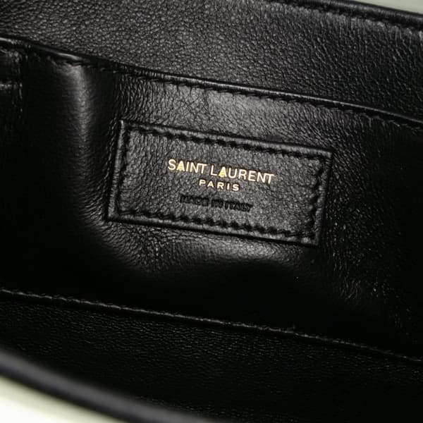 Pre-owned Saint Laurent Small Calfskin Solferino Satchel In Box Blue