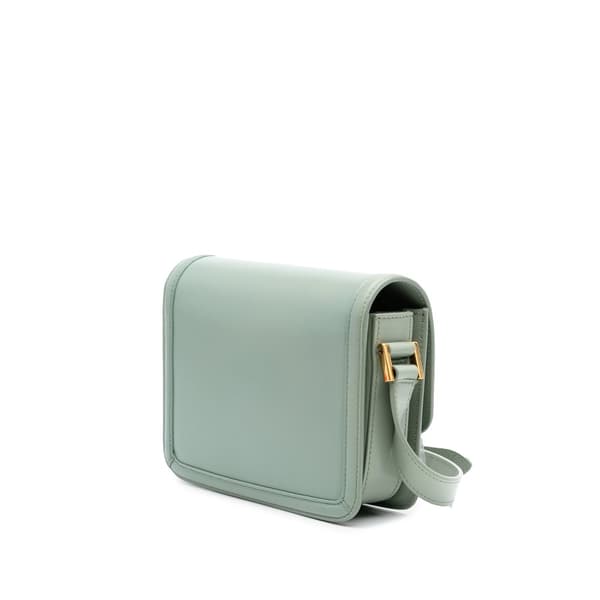Pre-owned Saint Laurent Small Calfskin Solferino Satchel In Box Blue