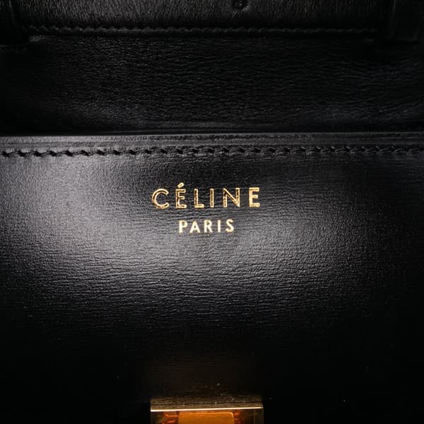 Pre-owned Celine Small Calfskin Classic Box Black