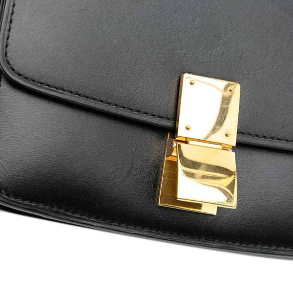 Pre-owned Celine Small Calfskin Classic Box Black