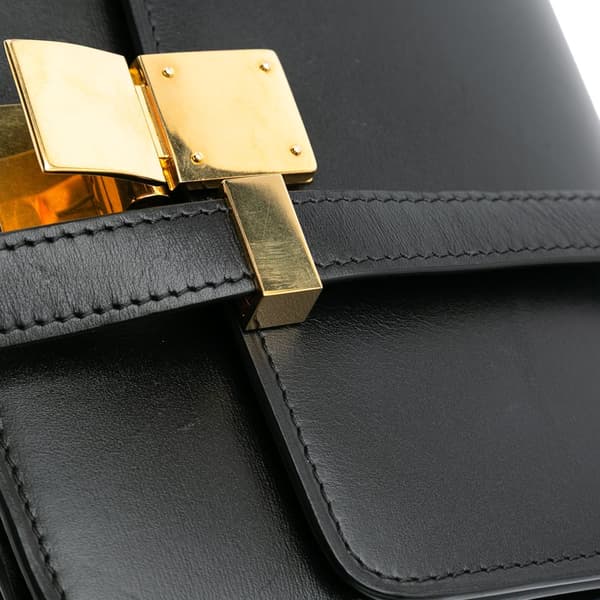 Pre-owned Celine Small Calfskin Classic Box Black