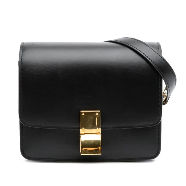 Pre-owned Celine Small Calfskin Classic Box Black