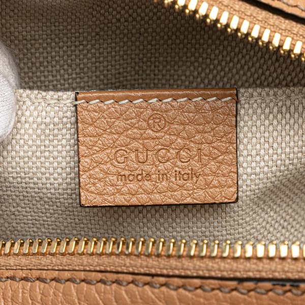Pre-owned Gucci Leather Soho Disco Crossbody Brown