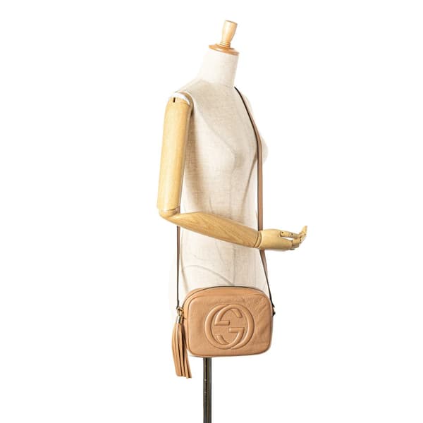 Pre-owned Gucci Leather Soho Disco Crossbody Brown