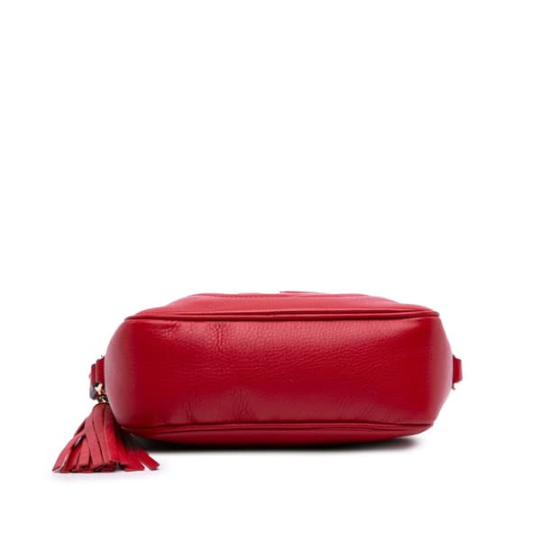 Pre-owned Gucci Leather Soho Disco Crossbody Red